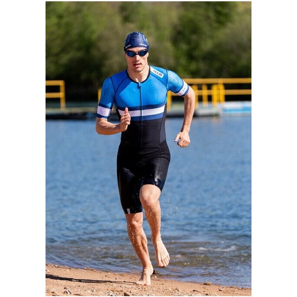 2026 HUUB Mens Tri Band Pro Tri Suit TRIBPTSBN - Blue / Navy